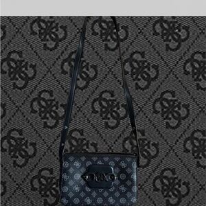 GUESS Black Patterned Crossbody Bag